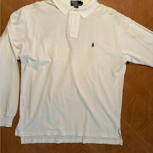 Polo by Ralph Lauren Men's White Long Sleeve Polo